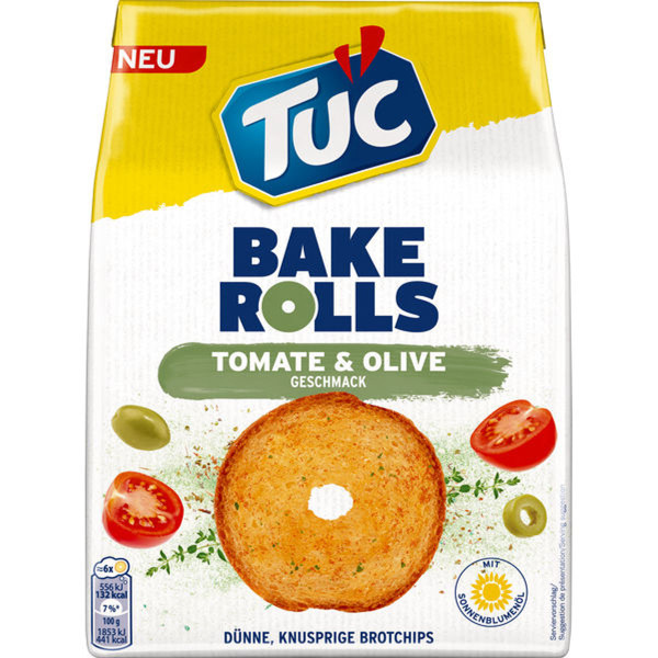 TUC - Bake Rolls Tomate & Olive Geschmack 150g (MHD 06.11.2023)