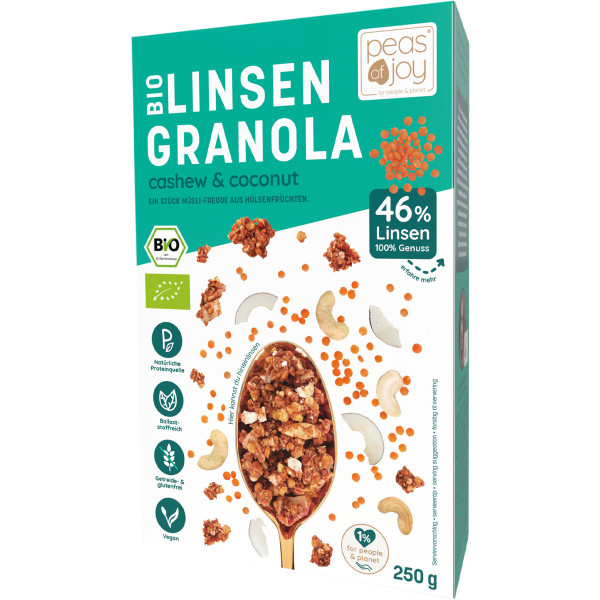 PEAS OF JOY - Bio Linsen Granola Cashew & Coconut 250g