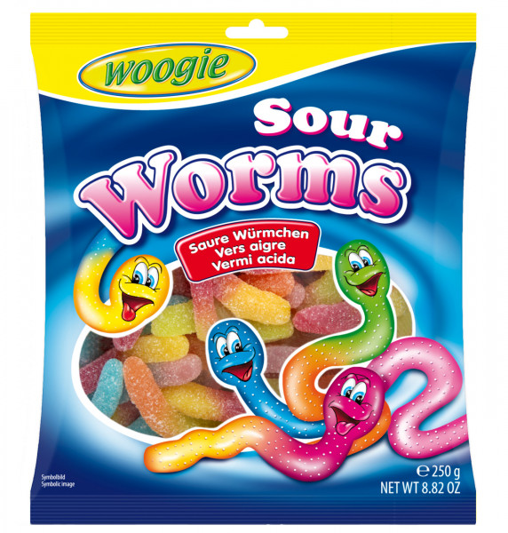 WOOGIE - Sour Worms 250g