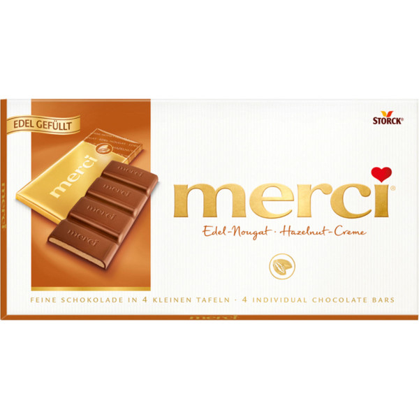 MERCI - Schokolade Edel Nougat 112g