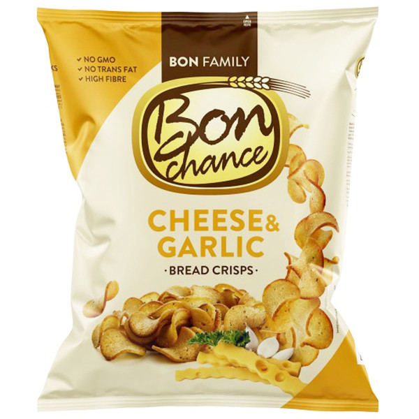 BON CHANCE Cheese & Garlic Bread Crisps 120g