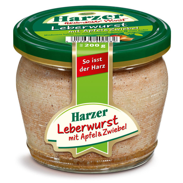 HARZER - Leberwurst mit Apfel & Zwiebel 200g