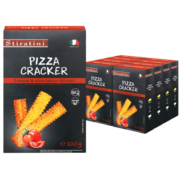 STIRATINI - Pizza Cracker Tomate, 8x100g
