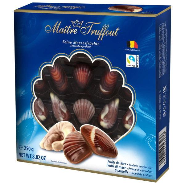 MÂITRE TRUFFOUT Feine Meeresfrüchte Schokoladepralinen 250g