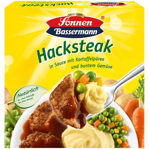 Sonnen Bassermann - Hacksteak mit Kartoffelpüree
