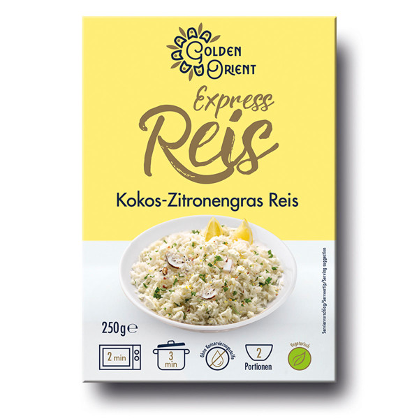 GOLDEN ORIENT - Express Reis Kokos Zitronengras Reis 250g
