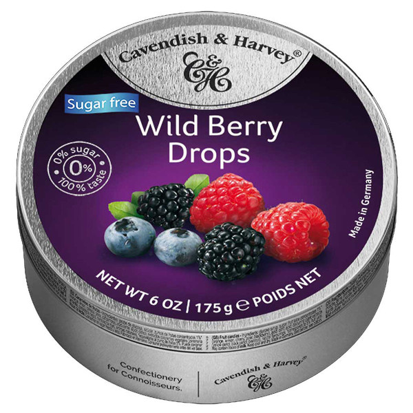 CAVENDISH & HARVEY Wild Berry Drops Sugar Free 175g