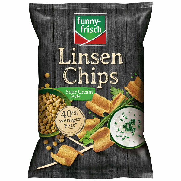 FUNNY FRISCH Linsen Chips Sour Cream Style 90g