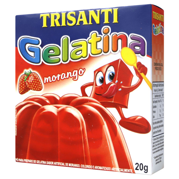 TRISANTI - Gelatine für Wackelpudding Erdbeergeschmack 20g