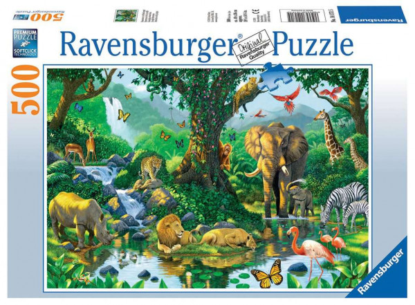 Ravensburger Puzzle - Harmonie im Dschungel, 500 Teile