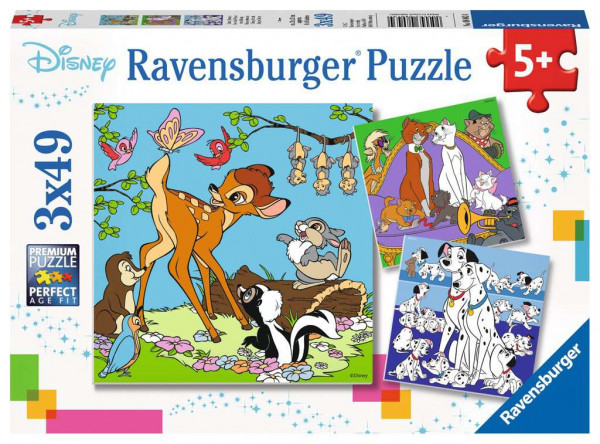 Ravensburger Puzzle - Disney Freunde, 3x49 Teile