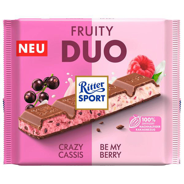 RITTER SPORT Fruity Duo Crazy Cassis & Be My Berry 218g