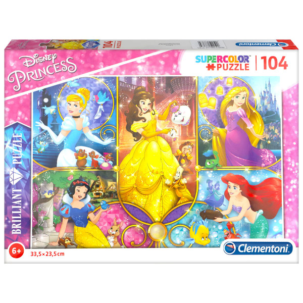 Clementoni - Disney Princess Brilliant Puzzle 104 Teile