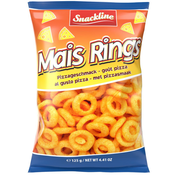 SNACKLINE - Mais Rings Pizzageschmack 125g