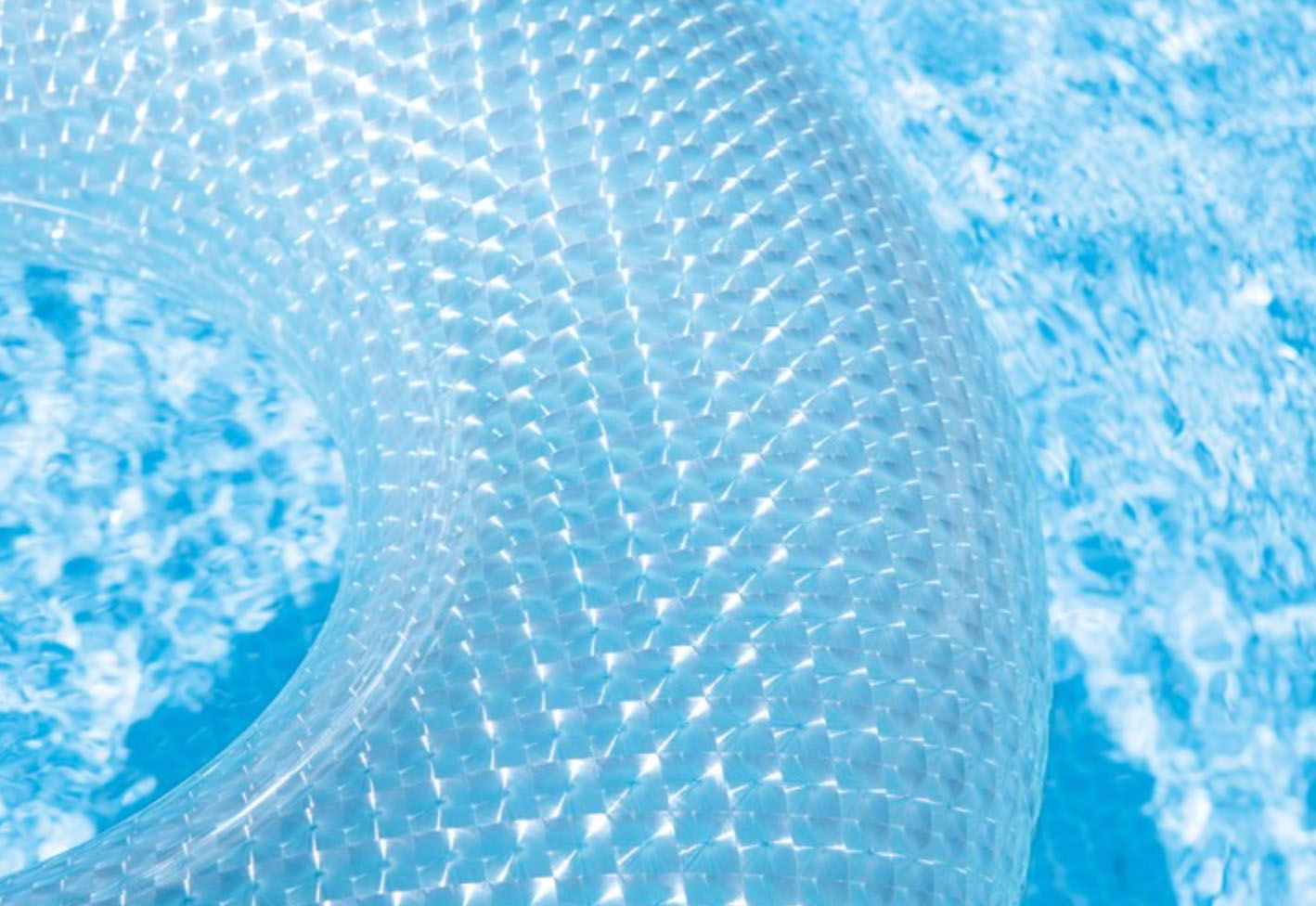 INTEX Glossy Crystal Schwimmring Schwimmreifen mit 2 Handgriffen 114 cm 