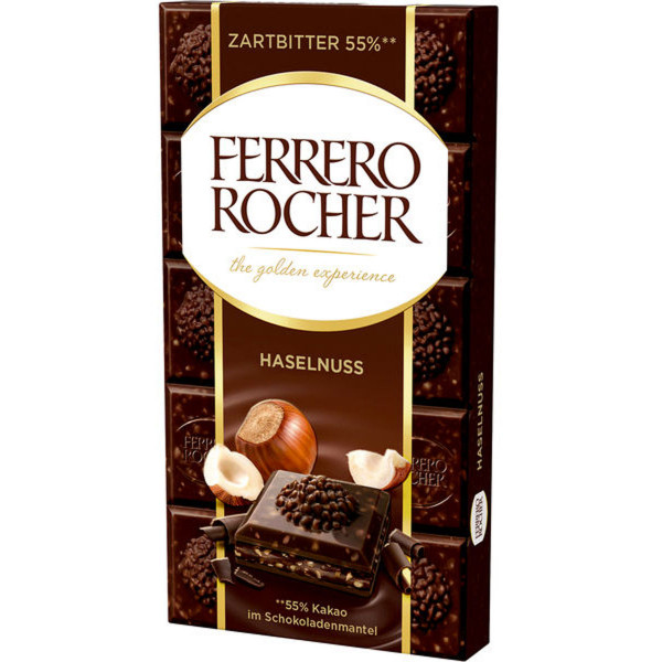 FERRERO ROCHER - Haselnuss Tafel Zartbitter 90g