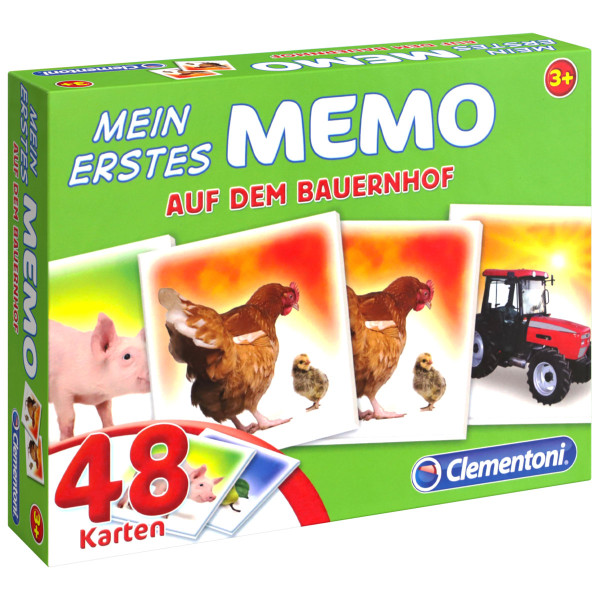 CLEMENTONI - Memo Auf dem Bauernhof 48 Karten