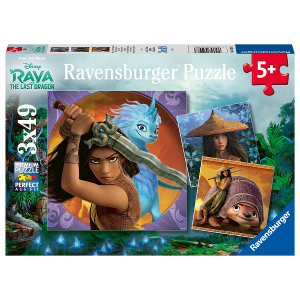 Ravensburger Puzzle - Raya die tapfere Kriegerin, 3x49 Teile