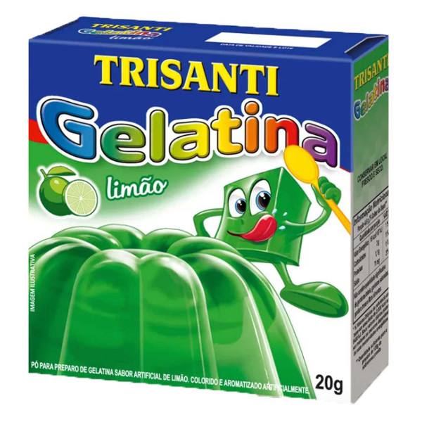TRISANTI Gelatine für Wackelpudding Limetten Geschmack 20g