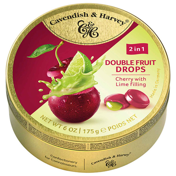 CAVENDISH & HARVEY Double Fruit Drops Cherry with Lime filling 175g