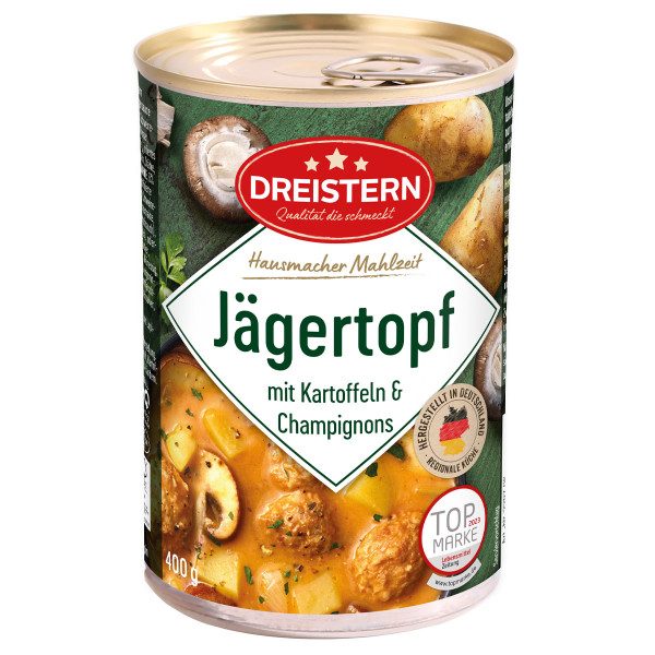 DREISTERN Jägertopf mit Kartoffeln & Champignons 400g