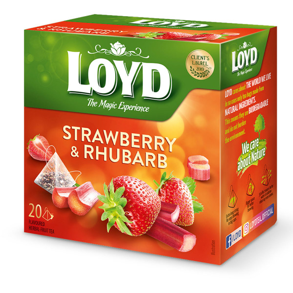 LOYD Erdbeere & Rhabarber Tee 20x2g