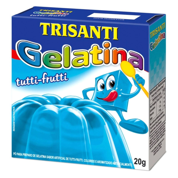 TRISANTI Gelatine für Wackelpudding Tutti Frutti Geschmack 20g