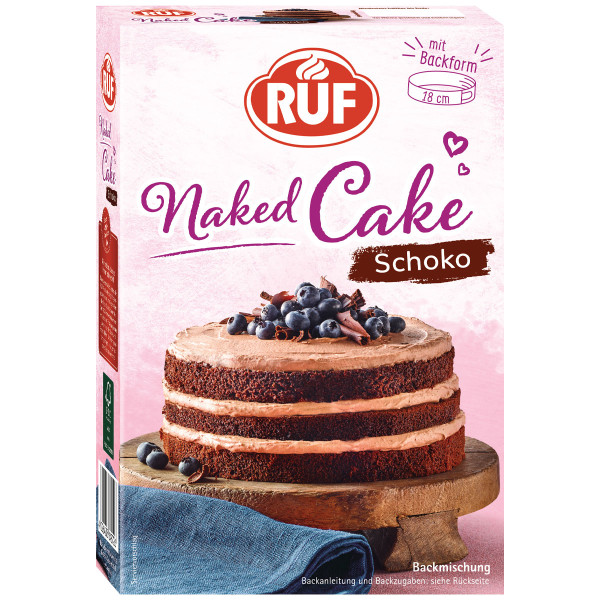 RUF Naked Cake Schoko Backmischung 300g