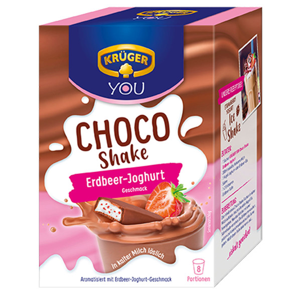 KRÜGER YOU Choco Shake Erdbeer-Joghurt Geschmack 144g