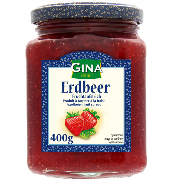 GINA - Fruchtaufstrich Erdbeere 400g