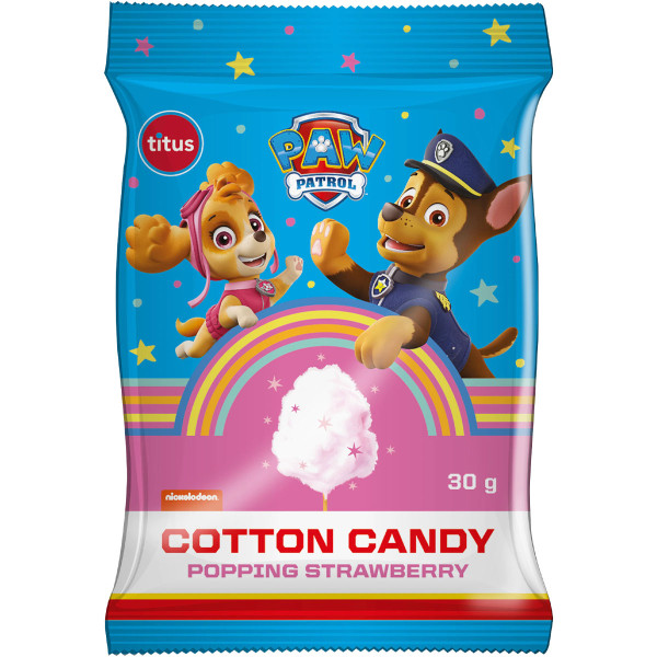 PAW PATROL Cotton Candy Popping Strawberry 50g