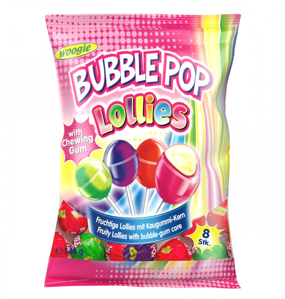 WOOGIE - Bubble Pop Lollies 144g