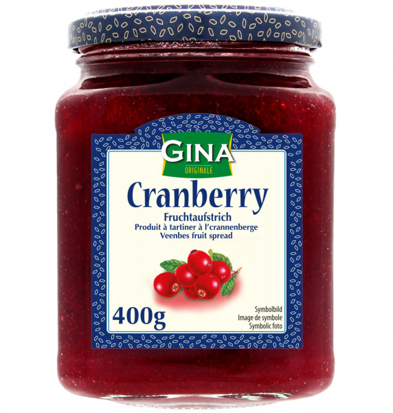 GINA - Fruchtaufstrich Cranberry 400g