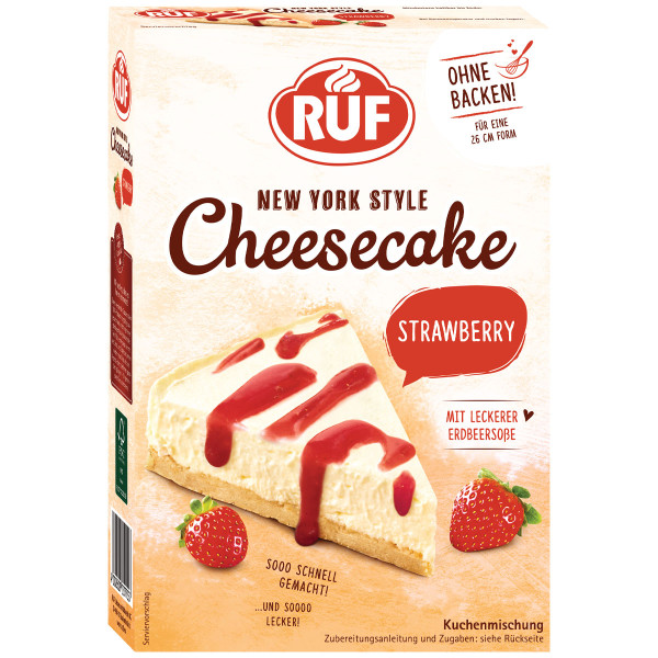 RUF New York Style Cheesecake Strawberry Kuchenmischung 360g