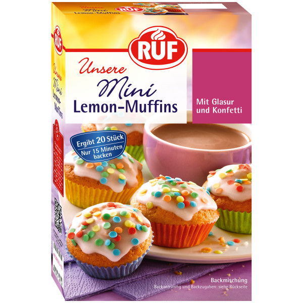 RUF Mini Lemon Muffins Backmischung 350g