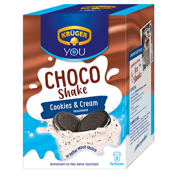 KRÜGER YOU Choco Shake Cookies & Cream Geschmack 144g