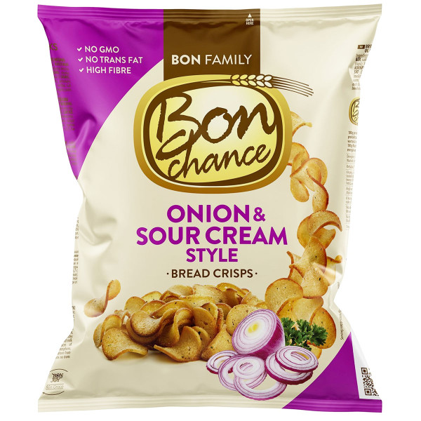 BON CHANCE Onion & Sour Cream Style Bread Crisps 120g