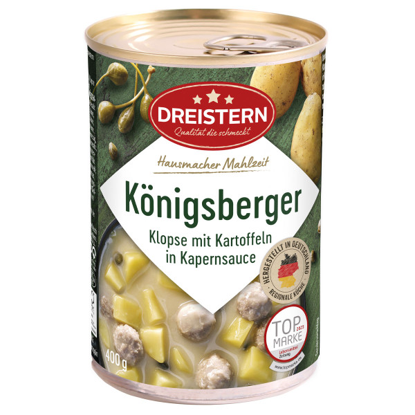 DREISTERN Königsberger Klopse mit Kartoffeln in Kapernsauce 400g