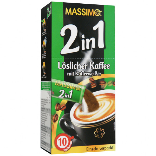 MASSIMO - Löslicher Kaffee mit Kaffeeweißer 2in1