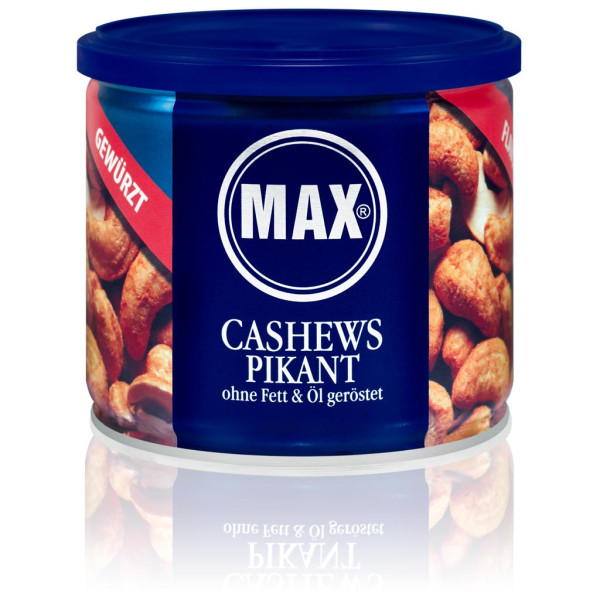 MAX Cashews pikant ohne Fett & Öl geröstet 225g
