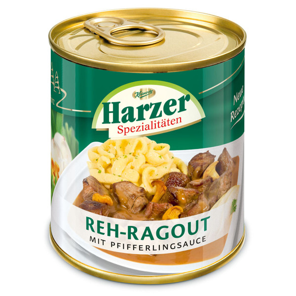 HARZER - Reh Ragout mit Pfifferlingsauce 300g