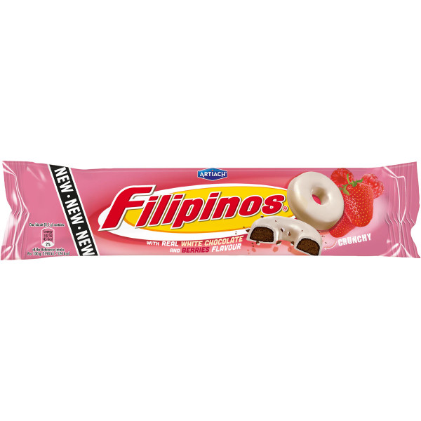 FILIPINOS - White Chocolate and Berries Flavour Crunchy 128g (MHD 31.05.2024)