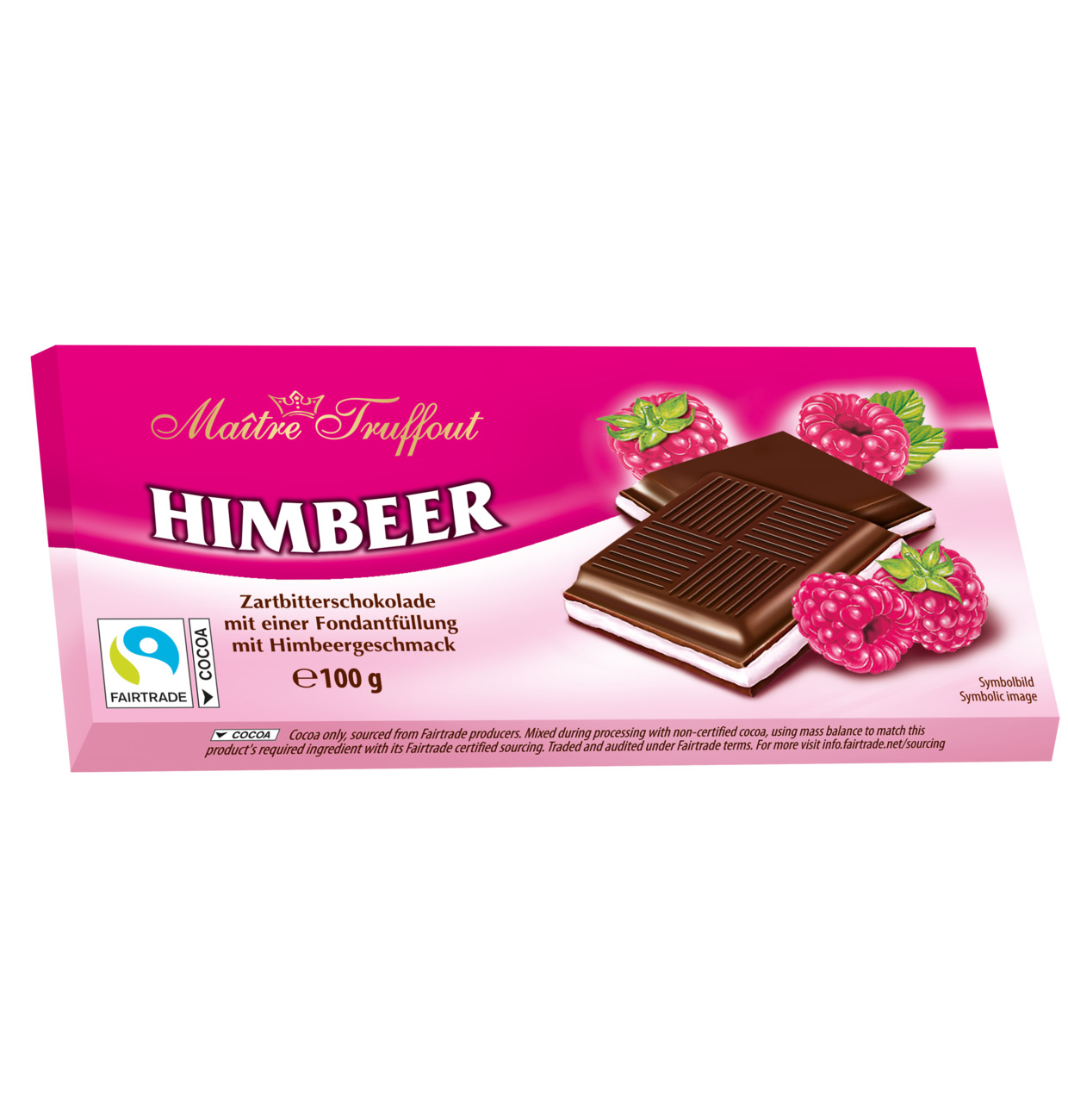 MÂITRE TRUFFOUT Himbeer Zartbitterschokolade 100g | Ness Mein Einkaufsmarkt  - Onlineshop