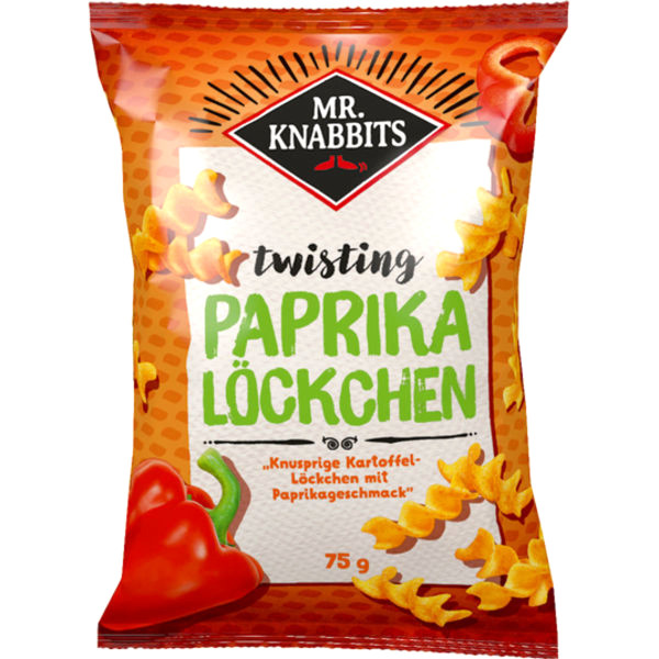 MR. KNABBITS Twisting Paprika Löckchen 75g