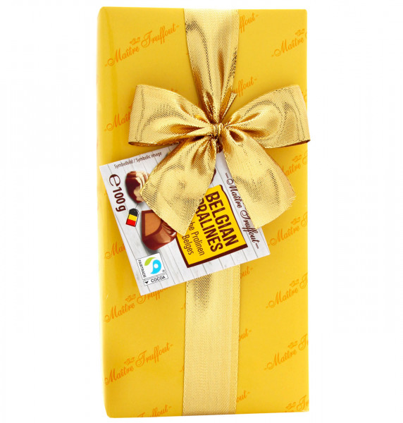 Maître Truffout - Belgische Pralinenmischung, Geschenkverpackung gelb
